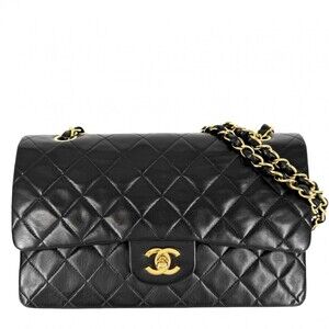 Chanel Matelassé 25 Shoulder Bag for Women, Double Chain, Coco Mark, Flap, Ba...